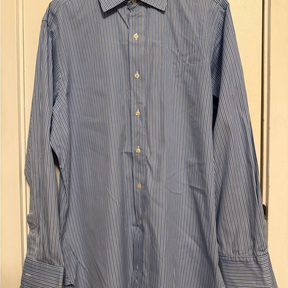 Polo by Ralph Lauren Men's Blue Striped Dress Shirt - Picture 1 of 2